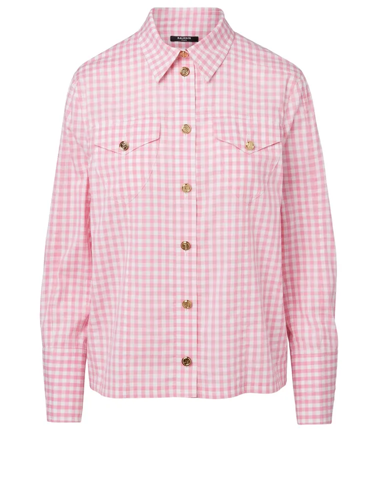 Cotton Shirt Gingham Print