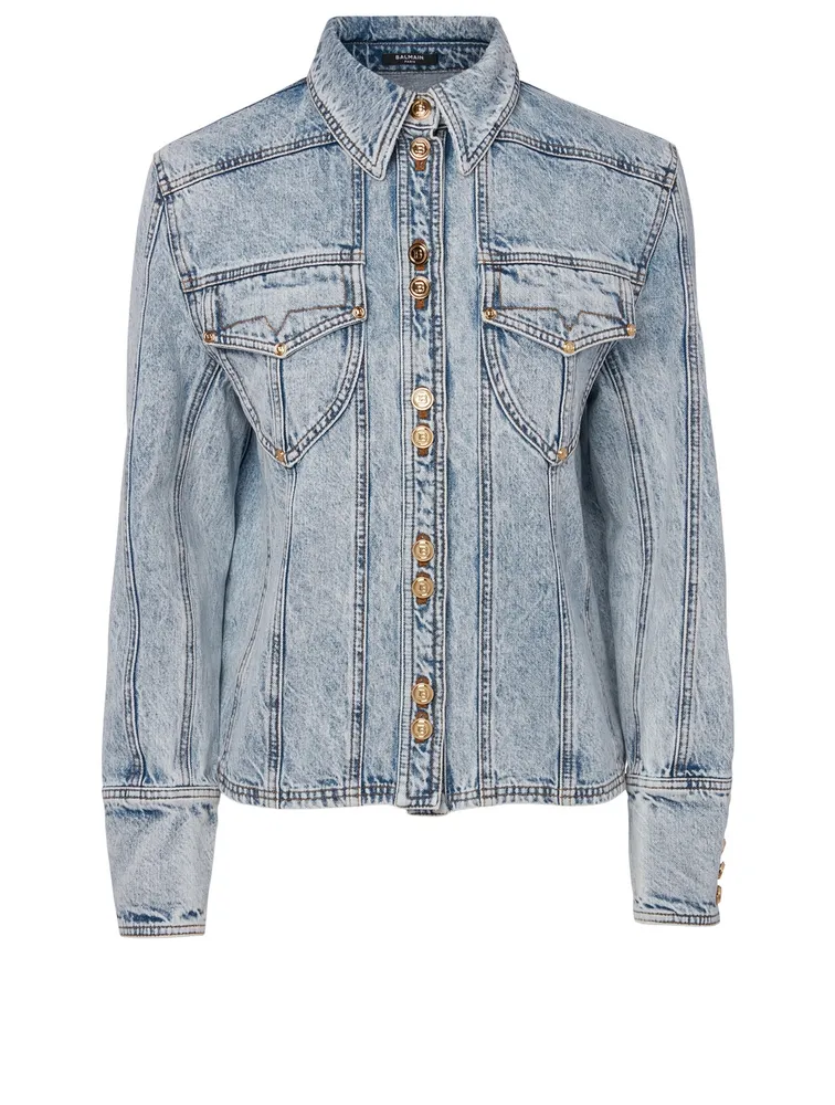 Acid Wash Denim Shirt