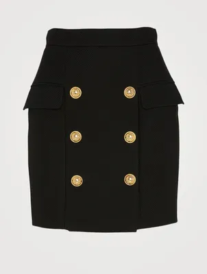 Cotton High-Waisted Mini Skirt