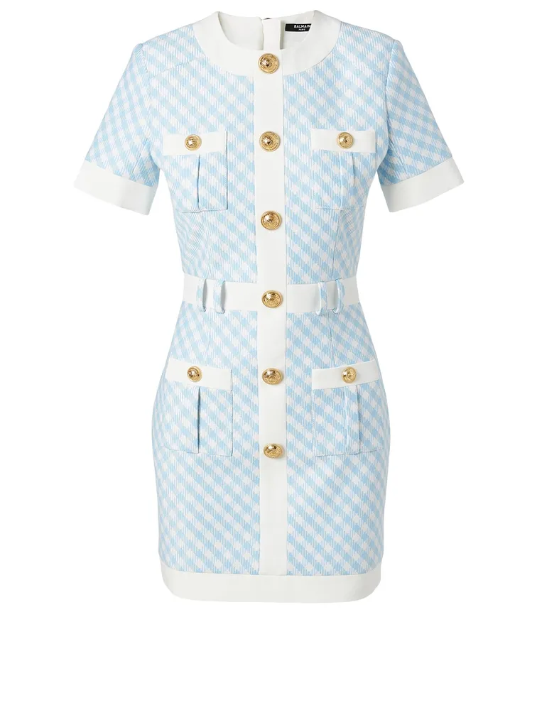 Cotton Mini Dress Gingham Print