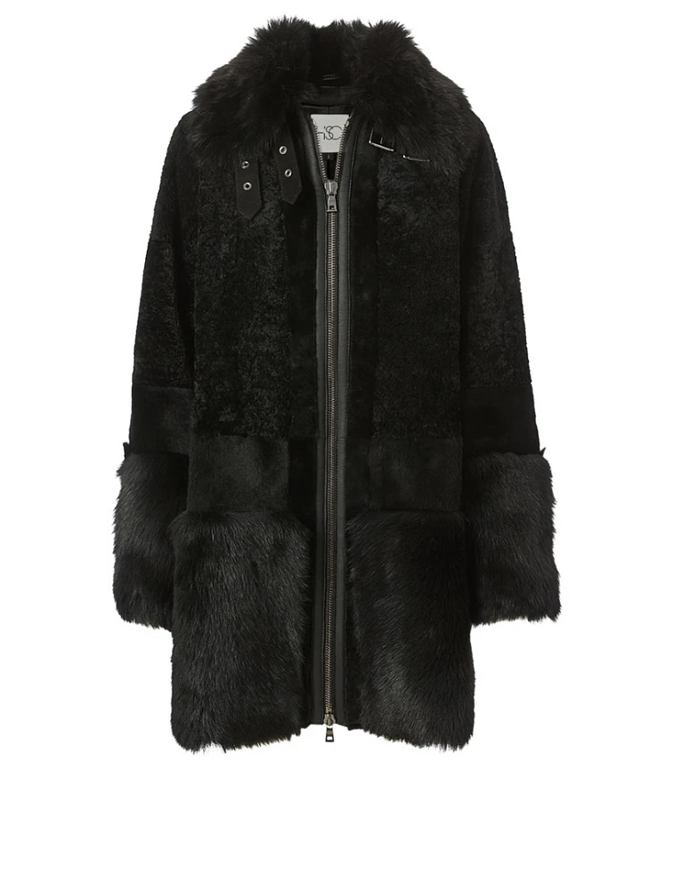 Rupple Shearling Midi Coat