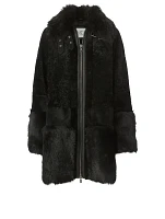 Rupple Shearling Midi Coat