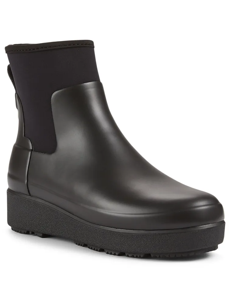 Neoprene And Rubber Creeper Chelsea Rain Boots