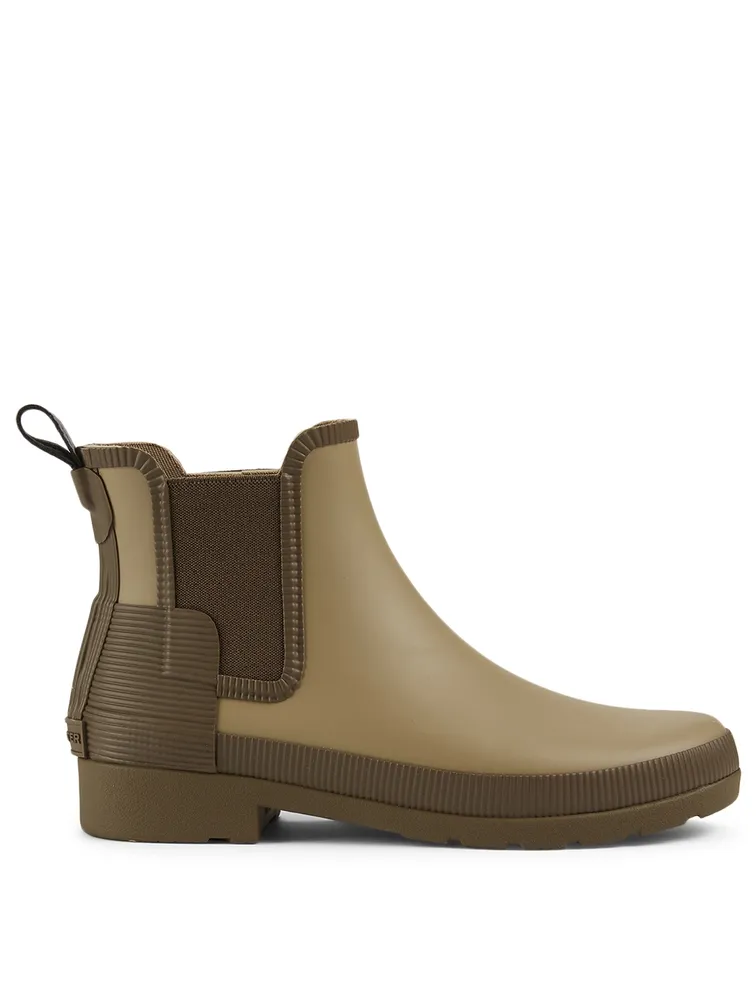 Texture Block Rubber Chelsea Rain Boots