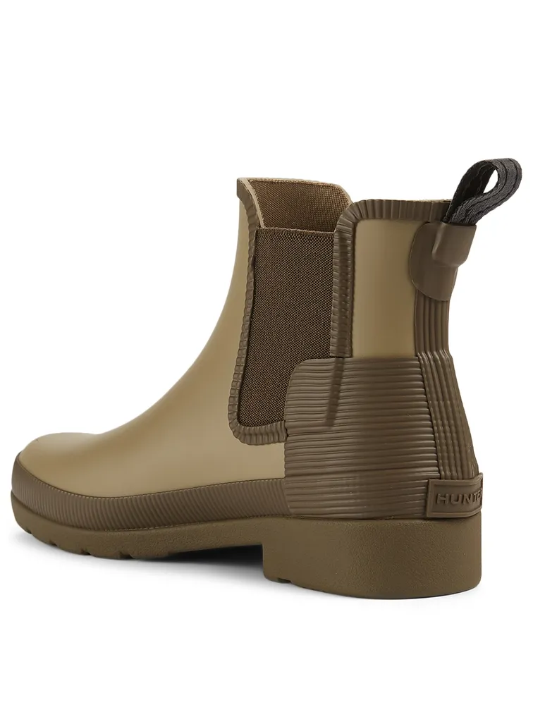 Texture Block Rubber Chelsea Rain Boots