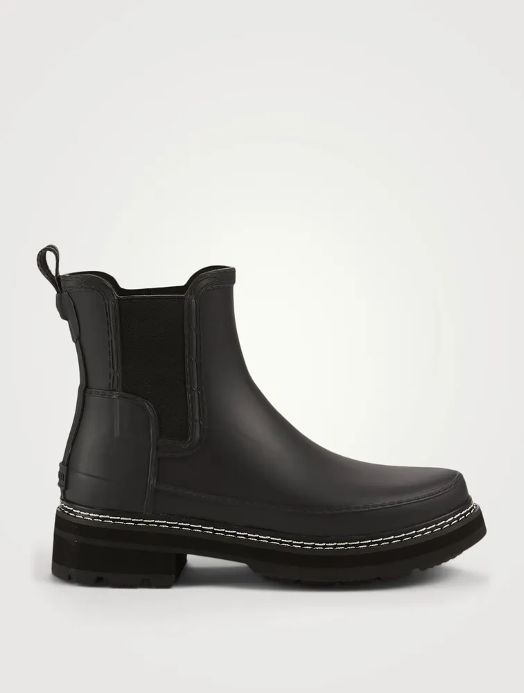 Refined Stitch Detail Rubber Chelsea Boots
