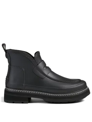 Refined Stitch Detail Rubber Loafer Ankle Boots