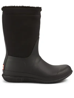Original Insulated Roll Top Neoprene And Rubber Rain Boots With Sherpa Lining