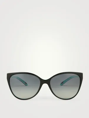 Cat Eye Sunglasses With Crystals