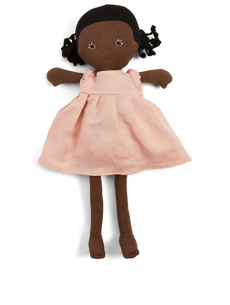 Ada Plush Doll In Linen Dress