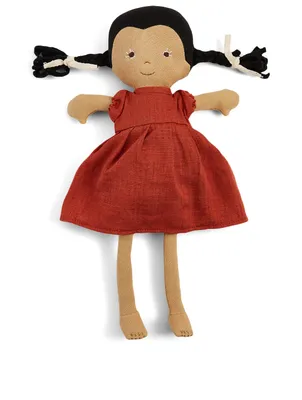Celia Plush Doll In Linen Dress