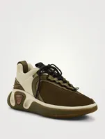 B-Runner Leather And Mesh Sneakers