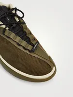 B-Runner Leather And Mesh Sneakers