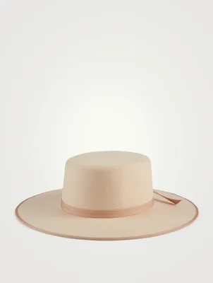 Ivory Wool Rancher Boater Hat