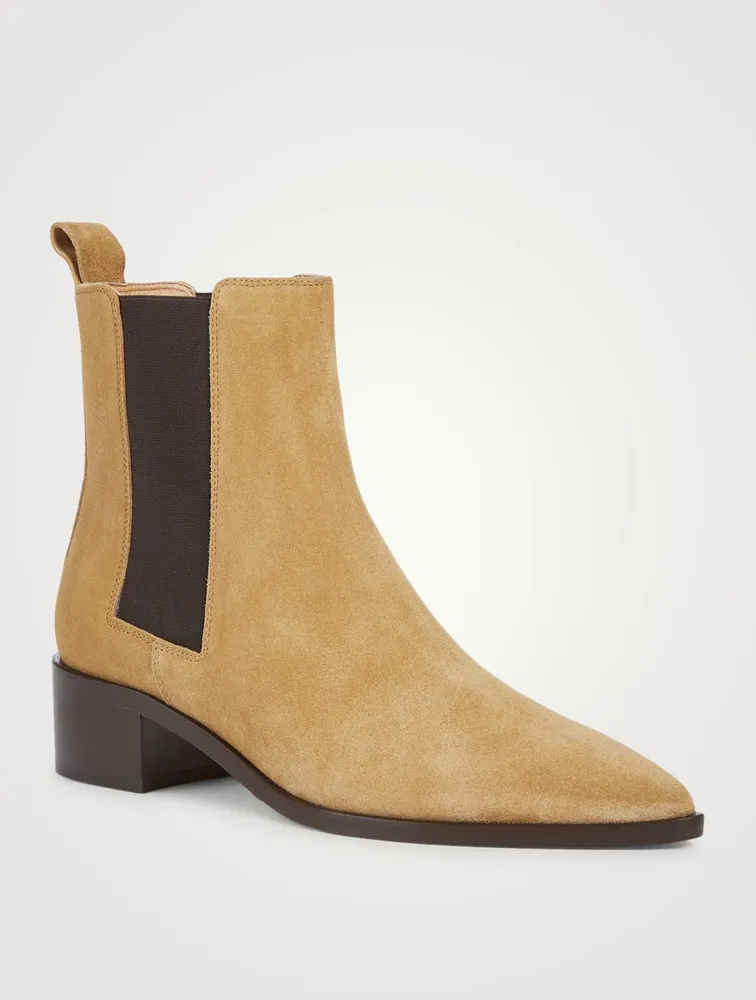 Lou Suede Heeled Chelsea Boots