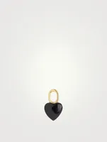 Black Onyx Heart Charm