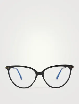 Cat Eye Optical Glasses With Blue Block Lenses