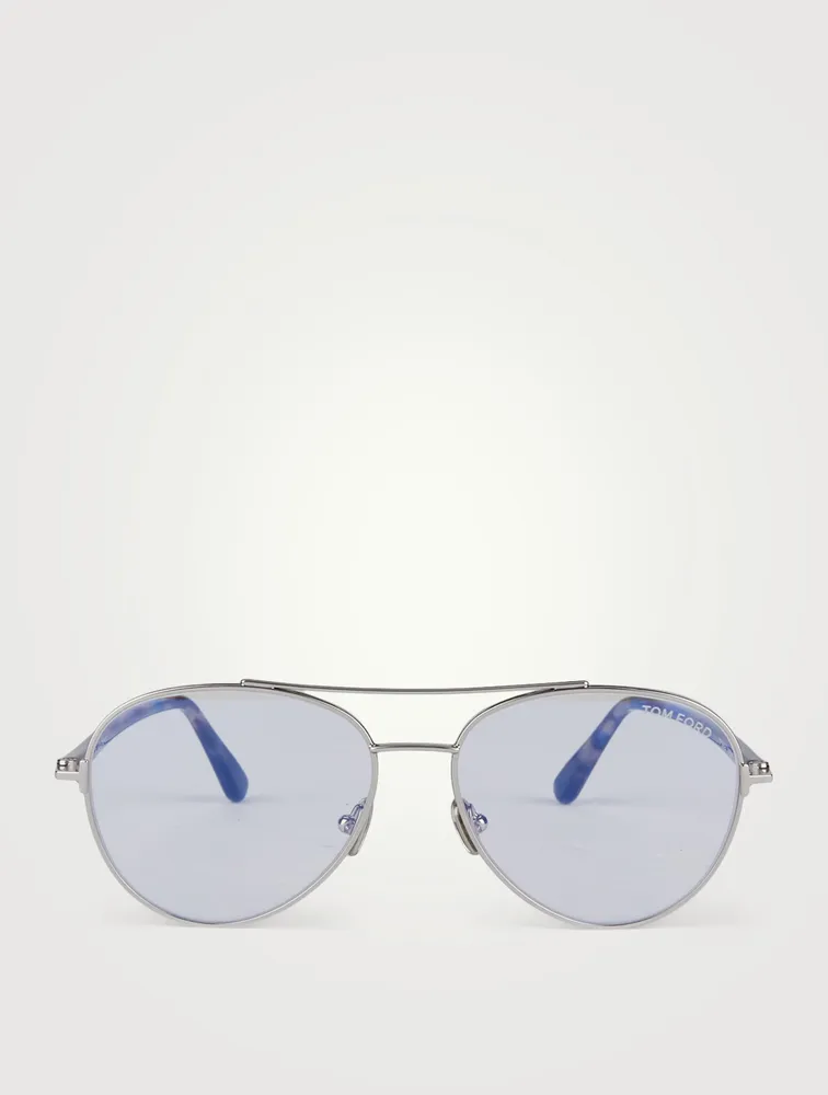 Aviator Optical Glasses With Blue Block Lenses