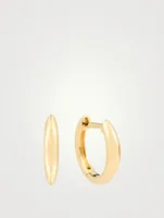 Mini 14K Gold Dome Huggie Hoop Earrings