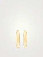 Mini 14K Gold Dome Huggie Hoop Earrings