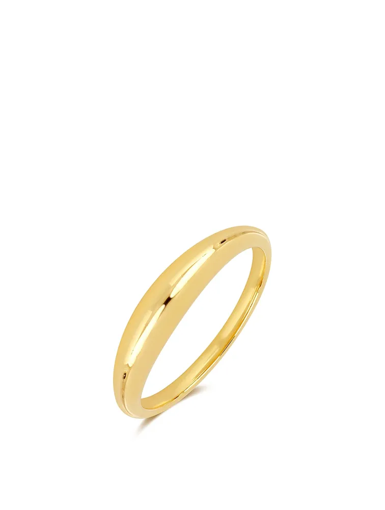 14K Gold Dome Ring