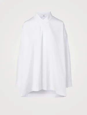 Cotton Poplin A-Line Shirt