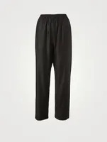 Wool And Silk Straight-Leg Pants