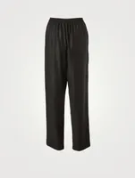 Wool And Silk Straight-Leg Pants