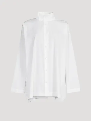 Cotton Poplin A-Line Shirt