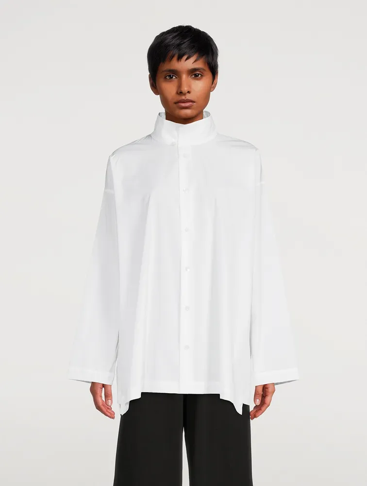 Cotton Poplin A-Line Shirt