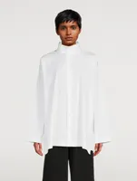 Cotton Poplin A-Line Shirt