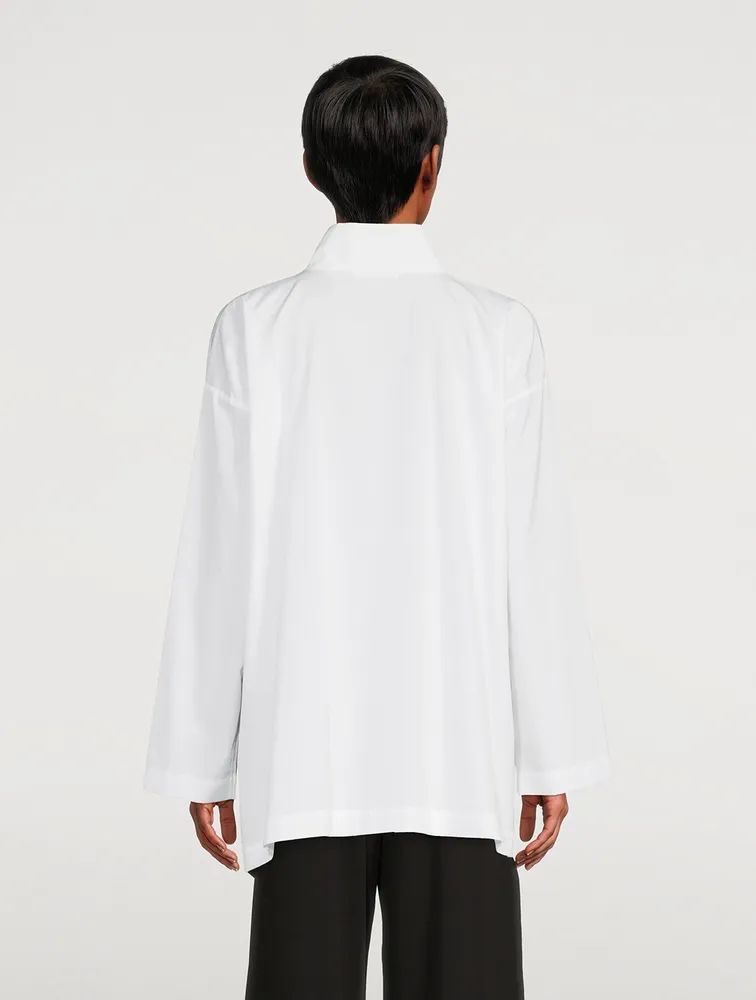 Cotton Poplin A-Line Shirt