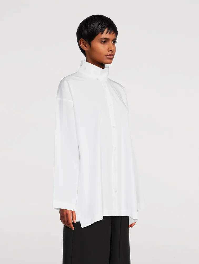Cotton Poplin A-Line Shirt