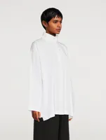 Cotton Poplin A-Line Shirt