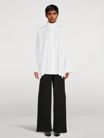 Cotton Poplin A-Line Shirt