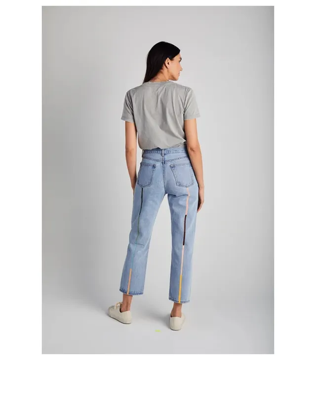 Still Here Cloud Rainbow Tate Crop Jeans