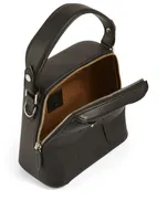 Breuer Mini Leather Crossbody Bucket Bag