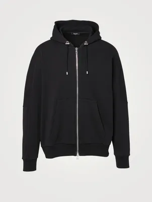 Embossed Zip Hoodie