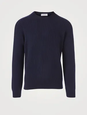Wool And Cashmere Ribbed Sweater