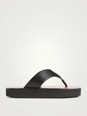 Melitto Leather Platform Thong Sandals