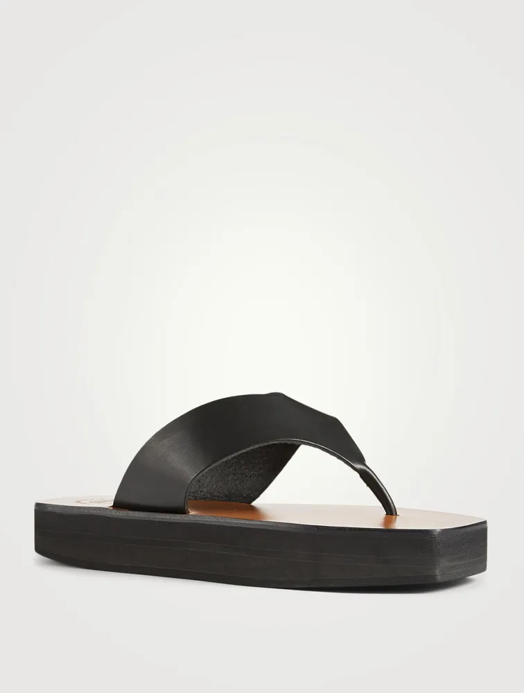 Melitto Leather Platform Thong Sandals