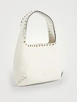 Small Rockstud Leather Hobo Bag