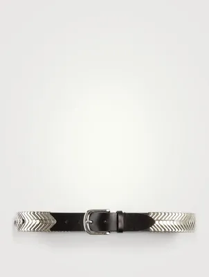 Tehora Leather And Metal Belt