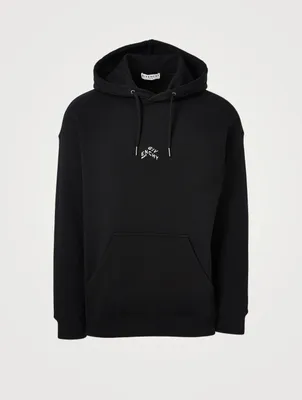 Cotton Hoodie With Refracted Embroidery
