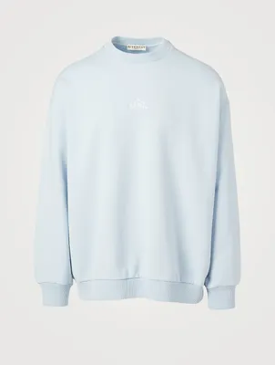 Cotton Sweatshirt With Refracted Embroidery