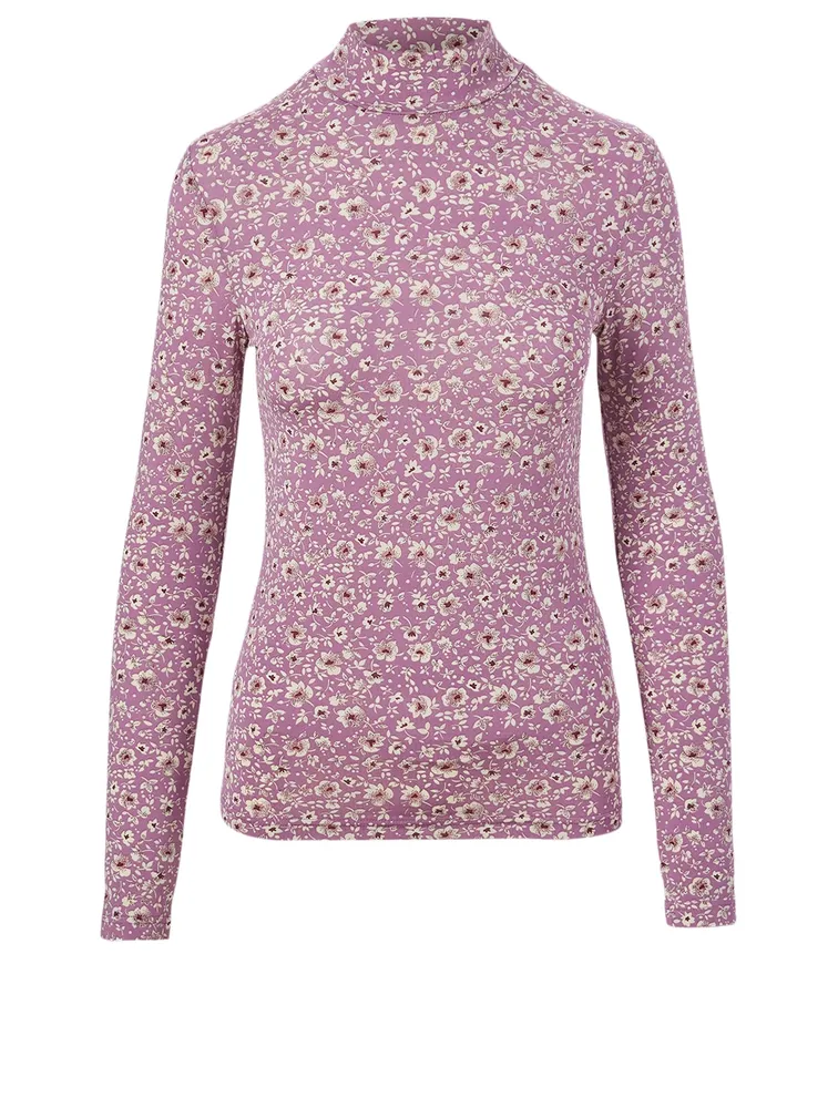 Elsi Turtleneck Top Floral Print
