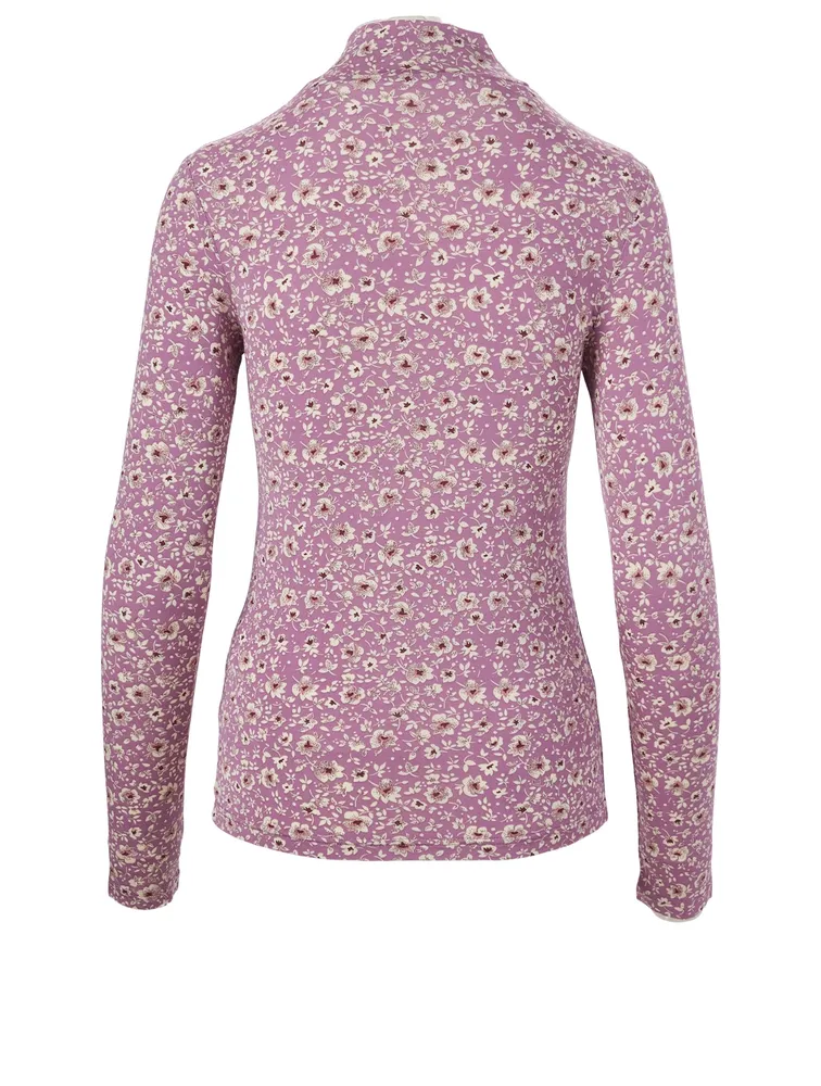 Elsi Turtleneck Top Floral Print