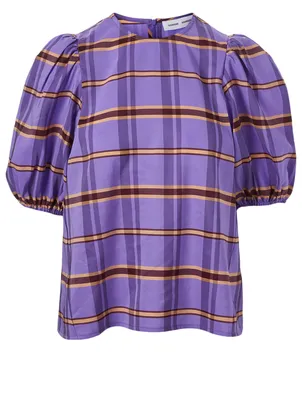 Orion Blouse Check Print