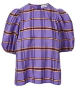 Orion Blouse Check Print