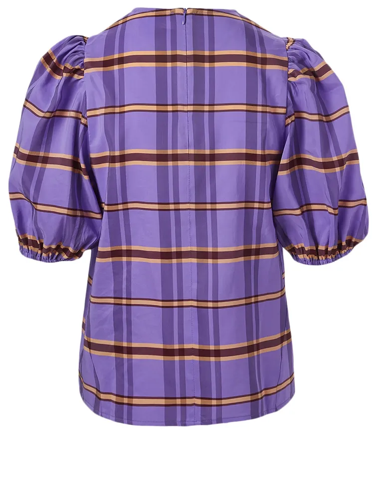Orion Blouse Check Print